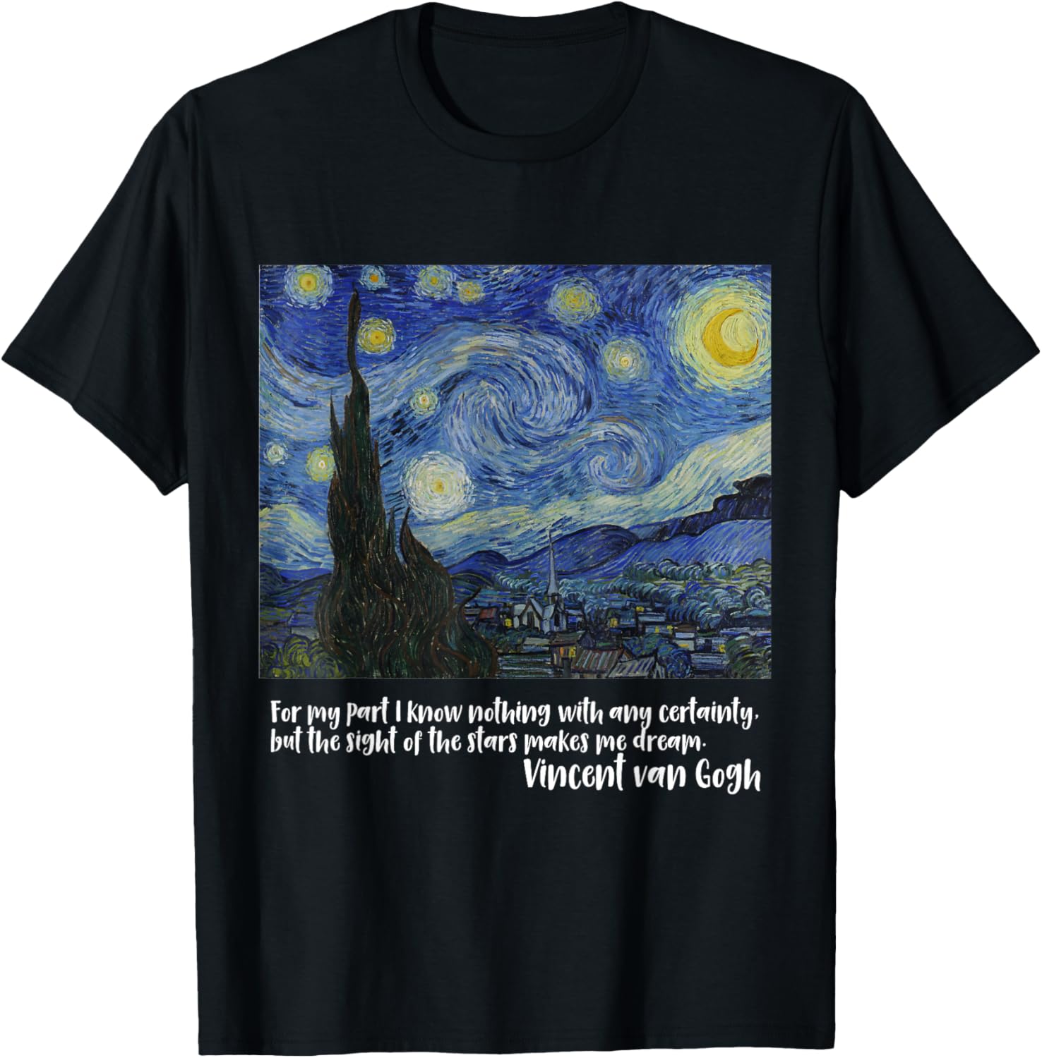 Nuit étoilée de Vincent van Gogh - Peinture célèbre T-Shirt